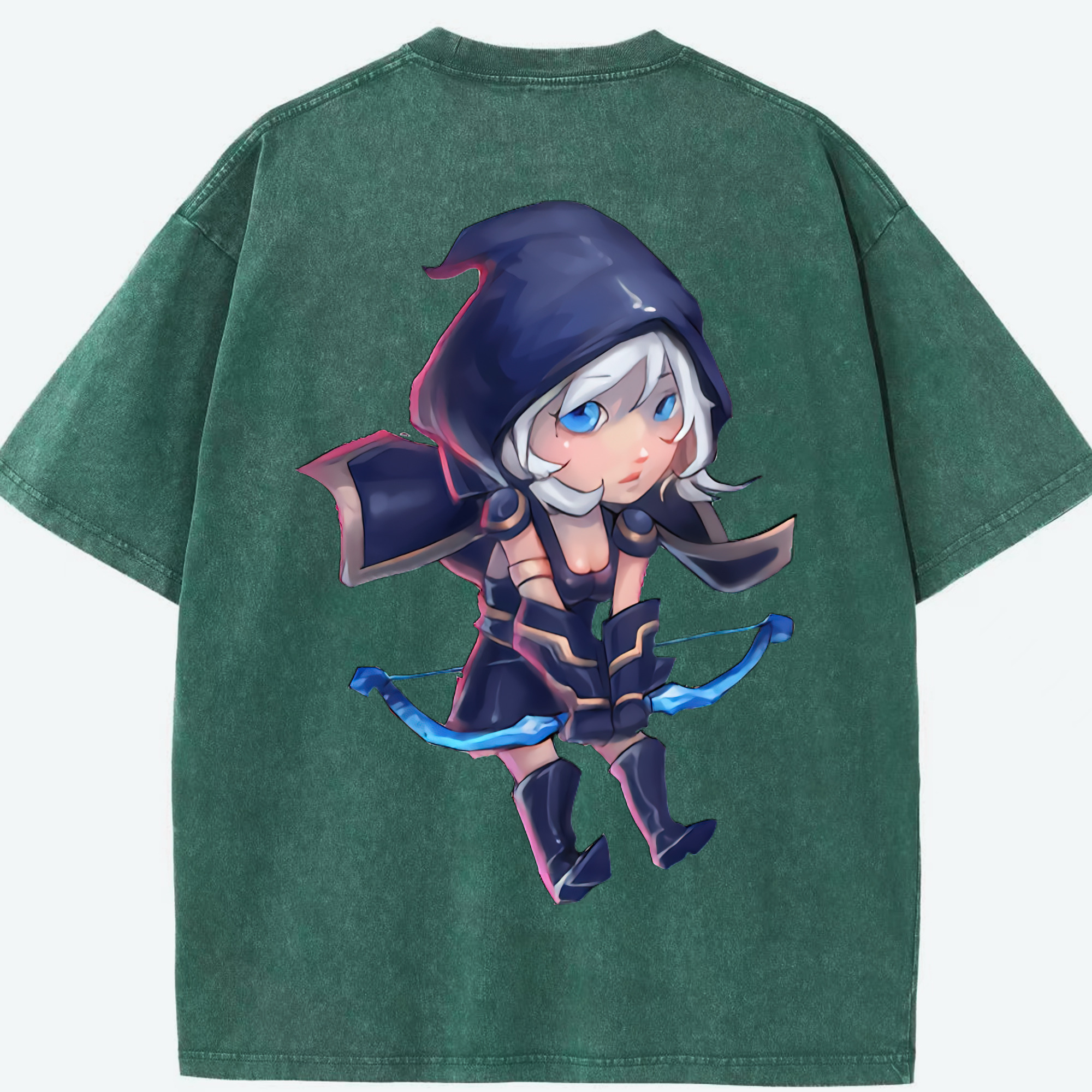 リーグ・オブ・レジェンド League of Legends LOL 綿100% ヴィンテージ風 半袖Tシャツ（背面プリント）